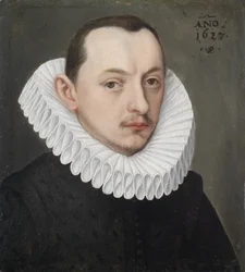 Retrato, de, um, cavalheiro, com, millstone, colarinho